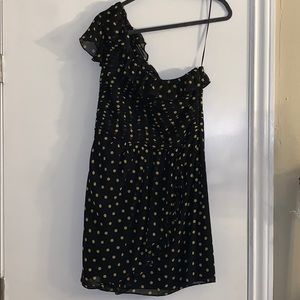 Alllen B. By Allen Schwartz yellow polka dot dress